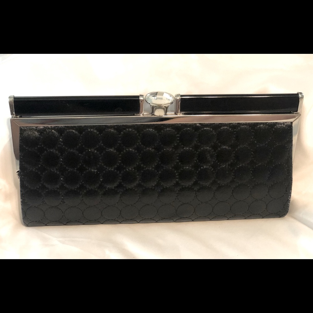 Kate Landry Black Evening Clutch Bag